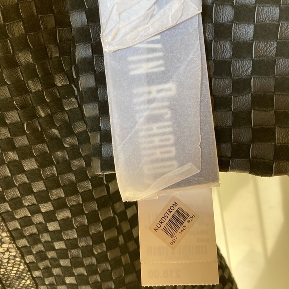 MARVIN RICHARDS weave/rabbit fur collar leather jacket SM NWT - Picture 7 of 12